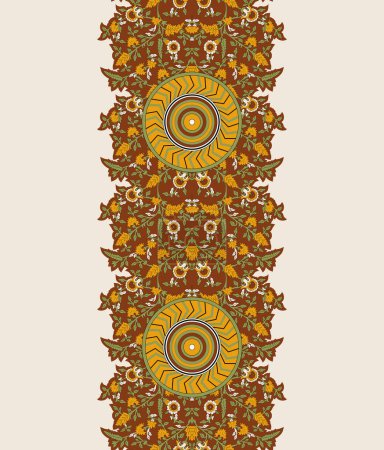 Digital Vintage elements in baroque Motif Design Illustration Artwork for textile painting Design for cover, fabric, textile, wrapping paper