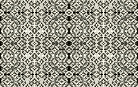 Patrón decorativo palestino sin costuras en colores, bordado tradicional de Tatreez, ilustración. Hermoso patrón oriental étnico tailandés inconsútil pattern.geometric tradicional sobre fondo negro.