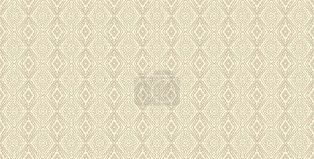 Photo for Seamless pattern in authentic arabian style. Vector illustration. Seamless traditional Indian bandana pattern. Pattern with thin lines and scrolls on white background. Monochrome abstract floral linear texture. - Royalty Free Image