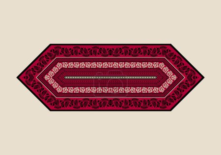 Hermoso escote bordado floral. patrón étnico geométrico tradicional sobre fondo negro. estilo azteca, vector abstracto illustration.design para textura, tela, moda de las mujeres que usan, decoración, impresión