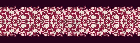 Ikat floral paisley embroidery on white background.Ikat ethnic oriental pattern traditional.Aztec style abstract vector illustration.design for texture,fabric,clothing,wrapping,decoration,scarf,print.