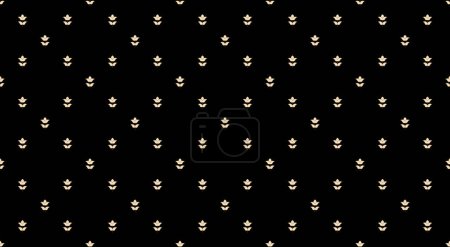 Winziges Blumenmuster in schwarzen, weißen Farben. Allover-Muster für Malbuch für Erwachsene, Interieur, Tapete, Stoff, Bekleidungstextil, Handyhülle. Monochromes orientalisches fettes Linienachteck-Motiv