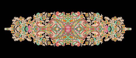 Paisley seamless border pattern. Vector ethnic ornamentPaisley seamless border pattern. Vector ethnic ornament. A beautiful Baroque Ornament geometric ethnic style border design.