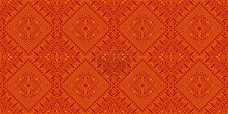 Decorative Palestinian seamless pattern in colors, traditional Tatreez embroidery, vector illustration. Floral Cross Stitch Embroidery on white background.geometric ethnic .
