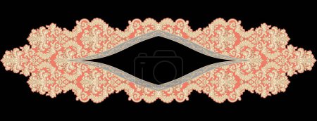 Textile digital design motif pattern decor border abstract barouqe ornament paisley rug ethnic hand made artwork for women cloth front back duppata print or elements of frame gift card wallpapers etc.