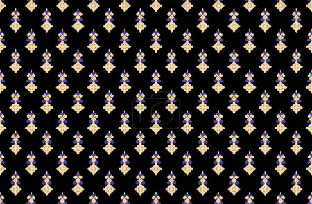 Floral Cross Stitch Stickerei auf weißem Hintergrund. Geometrische ethnische orientalische nahtlose Muster traditional.Aztec Stil abstrakte Illustration.Design für Textur, Stoff, Kleidung, Verpackung, Teppich.