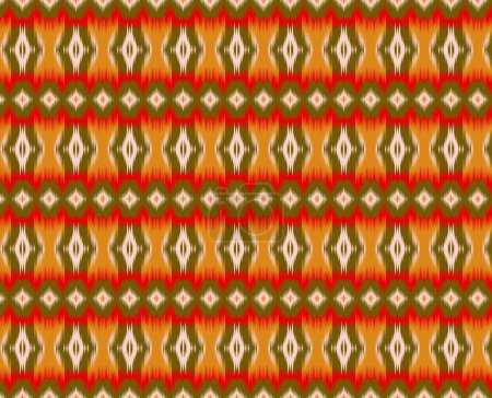 Ethnische Ikat Chevron Muster Hintergrund Traditionelle Muster auf dem Stoff in Indonesien und anderen asiatischen Ländern