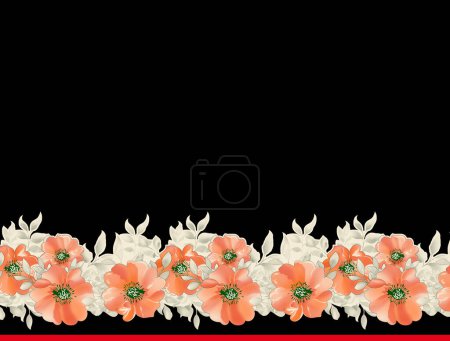 Photo for The Amazing fabric Abstract Background, Halftone flowers bouquet, Floral illustration, Leaf and buds, Botanic composition abstract background for greeting card and textile print - Illustration - Royalty Free Image