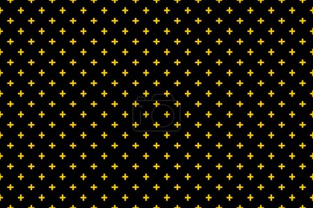 Crosses - pluses diagonally distributed simple minimalist decorative geometrical pattern. Black and white greek cross pattern background design. Simple seamless pattern. Abstract geometric backdrop. Black cross