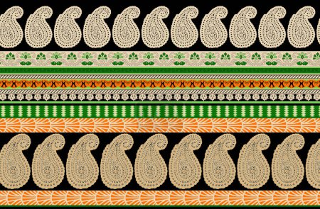 African Ikat paisley embroidery.geometric étnico oriental patrón sin costura traditional.Aztec estilo abstracto illustration.design para textura, tela, ropa, envoltura, decoración, estilo carpet.boho