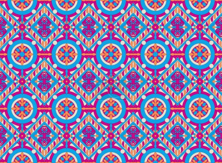 Talavera pattern. Azulejos portugal. Turkish ornament. Moroccan tile mosaic. Spanish porcelain. Ceramic tableware, folk print. Spanish pottery. Ethnic background. Mediterranean seamless wallpaper
