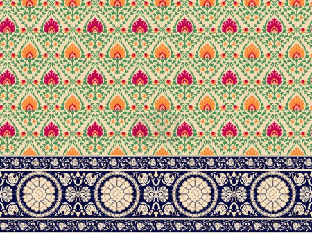 Tribal ethnic seamless pattern. Ideal for printing onto fabric, paper, and web design. National background. Ethnic Embroidery for fashion women, print or web design. crystal print on fabric