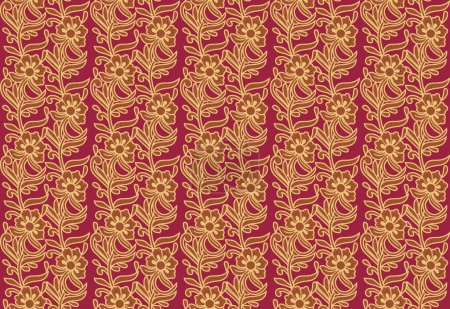 Ikat floral paisley embroidery on white background.Ikat ethnic oriental seamless pattern traditional.Aztec style abstract illustration.design for texture,fabric,clothing,wrapping,decoration.