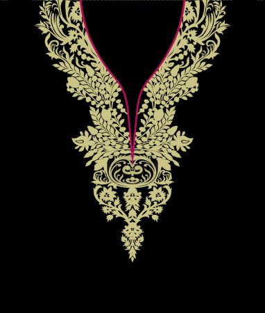baroque seamless border in Victorian style. Element for design. It can be used for decorating invitations, cards, decoration for bags, and clothes.