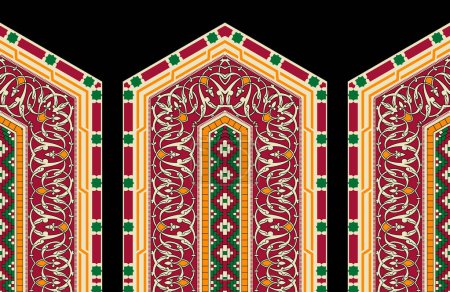 Illustration for MUSCAT, mosaic decorations with Tribal Motifs of the Hijaz in Sultan Qaboos Grand Mosque in Muscat, Oman. Pakistani illustration. - Royalty Free Image