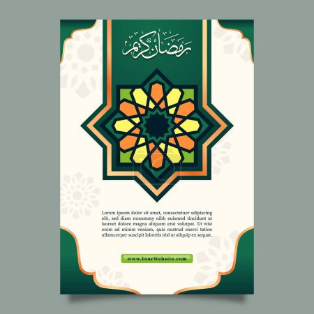 Simple Islamic Ornament Flyer Template Design