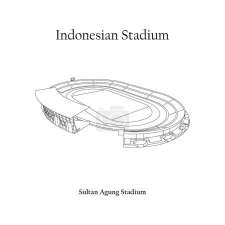 Téléchargez les photos : Graphic Design du Sultan Agung Stadium, Bantul City, Persiba Bantul Home Team. Stade international de football en indonésien. - en image libre de droit
