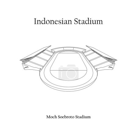 Téléchargez les photos : Graphic Design of the Moch Soebroto Stadium, Magelang City, PPSM Magelang Home Team. Stade international de football en indonésien. - en image libre de droit
