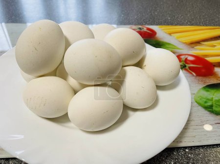 Photo for Egg, eggs, cook, protein, yolk, benefit, vitamins, vitamin deficiency, spring, food, health, kitchen, cook, plate, table, white, yellow, red, green, colors, tasty, appetizing, bright - Royalty Free Image