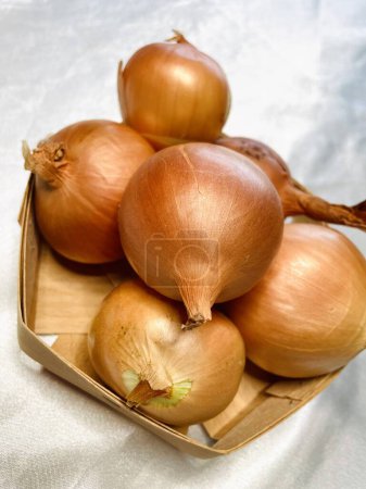 Photo for Onion, vegetable, vegetables, vitamins, calories, health, cheerfulness, delicious, cook, products, brown, golden, table, kitchen - Royalty Free Image