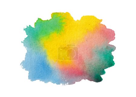 Illustration for Hand-drawn colorful watercolor splash vector, Isolated watercolor splatter stain, watercolor splash stain background, - Royalty Free Image