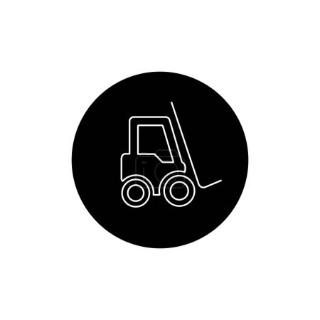 Téléchargez les illustrations : Icône de chariot élévateur vectoriel illustration logo design - en licence libre de droit