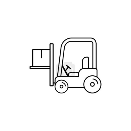 Téléchargez les illustrations : Icône de chariot élévateur vectoriel illustration logo design - en licence libre de droit
