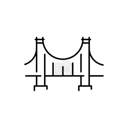 Bridge icon vector illustration logo design