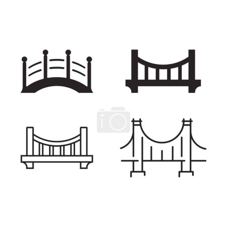 Illustration for Bridge icon vector illustration logo design - Royalty Free Image