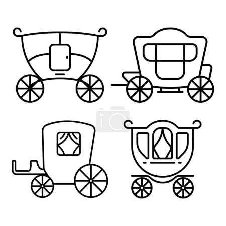 Illustration for Carriage icon vector illustration logo design - Royalty Free Image