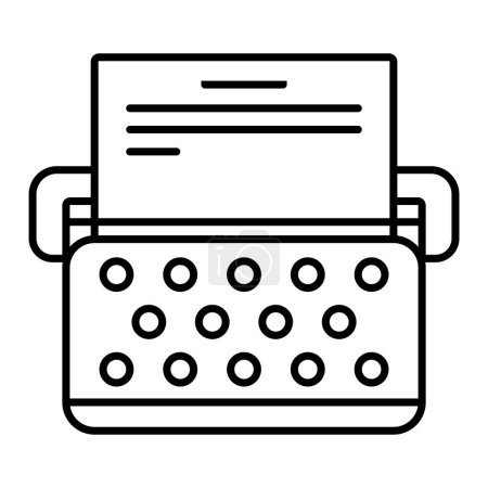 Illustration for Typewriter icon vector illustration logo design - Royalty Free Image