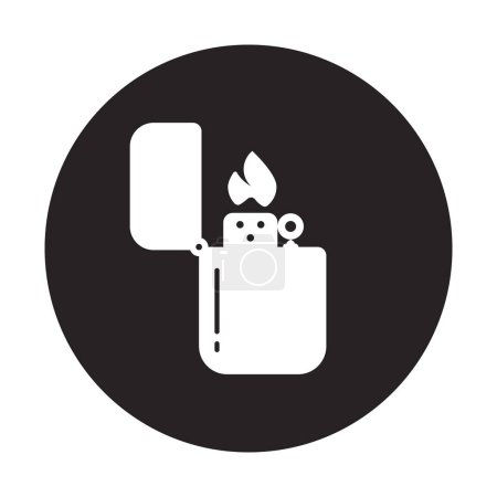 Téléchargez les illustrations : Illustration, symbole et arrière-plan de l'icône vectorielle Gas Lighter. - en licence libre de droit