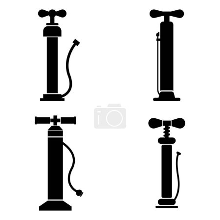 Illustration for Tire pump icon vector illustration logo design - Royalty Free Image