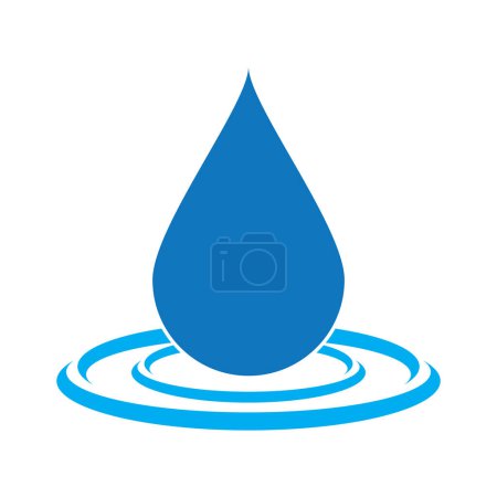 Téléchargez les illustrations : Water drop icon vector illustration symbol design - en licence libre de droit