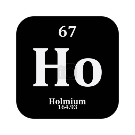 Illustration for Holmium chemistry icon,chemical element in the periodic table - Royalty Free Image