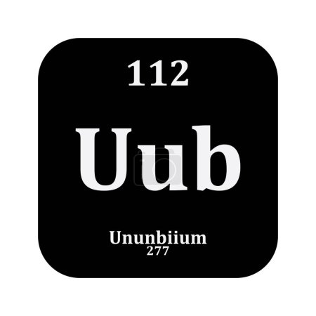 Illustration for Ununbiium chemistry icon,chemical element in the periodic table - Royalty Free Image