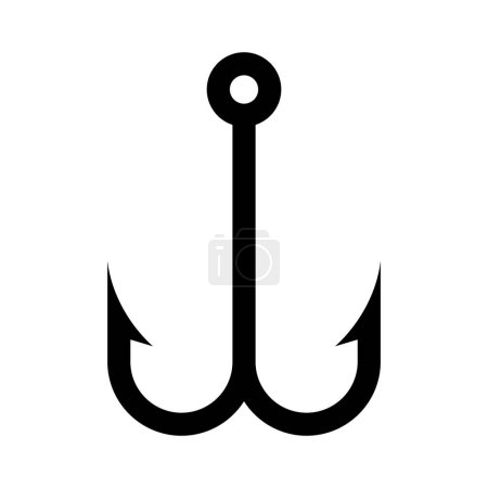 Illustration for Fishing hook icon vector illustration logo design - Royalty Free Image