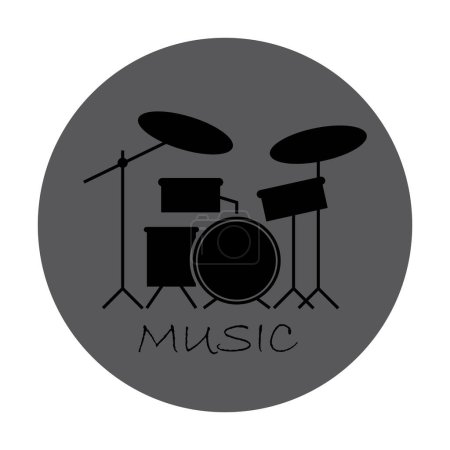 Illustration for Drum icon vector illustration logo design - Royalty Free Image