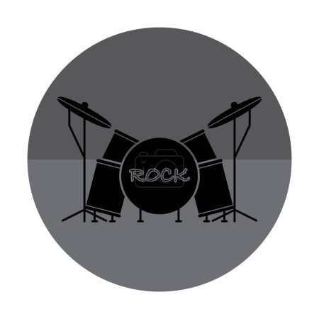Illustration for Drum icon vector illustration logo design - Royalty Free Image