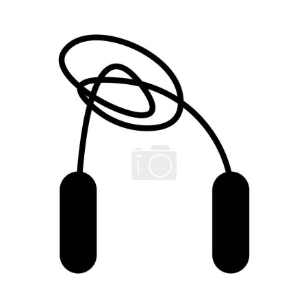 skipping icon rope vector illustration logo design
