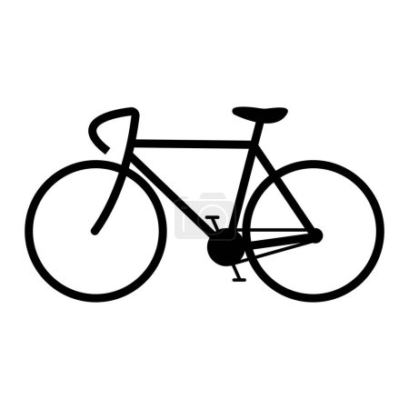 fixie bike icon vector illustration logo design