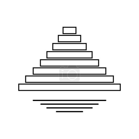 pyramid icon vector illustration logo design