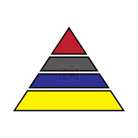 pirámide icono vector ilustración logo diseño