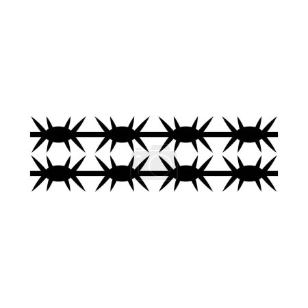 barbed wire icon vector illustration logo design