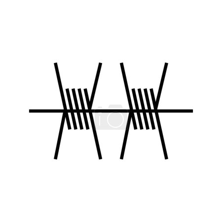 barbed wire icon vector illustration logo design