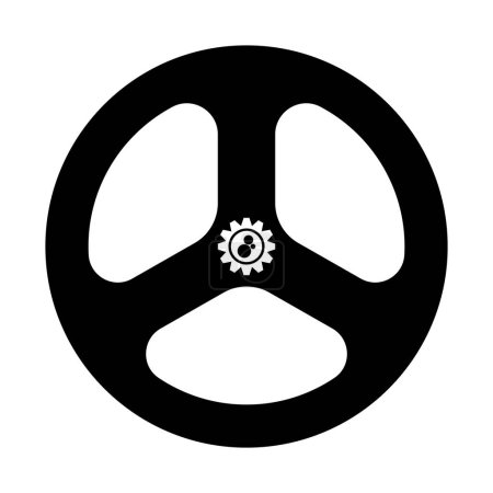 fixie ruedas icono vector ilustración logo diseño