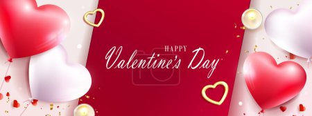 Téléchargez les illustrations : Carte vacances, Saint Valentin, cadre oblique rouge. - en licence libre de droit