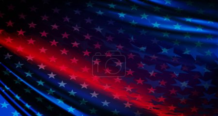 Illustration der abstrakten Flagge Amerikas, dem Nationalsymbol der USA.