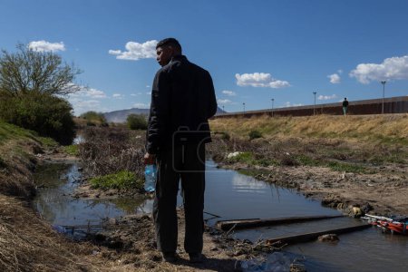 Photo for Migrants Cross the Rio Grande to Seek Asylum in the United States Before the End of Title 42 - Royalty Free Image