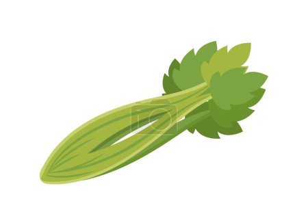 Illustration for Celery comic cartoon vector isolated on white background - Royalty Free Image